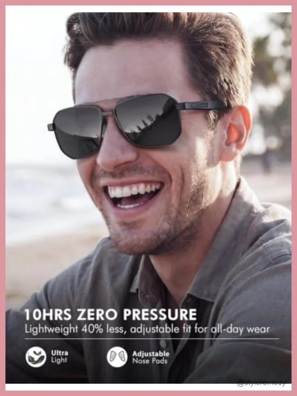 Polarized Aviator Square Sunglasses UV Protection Driving Fishing